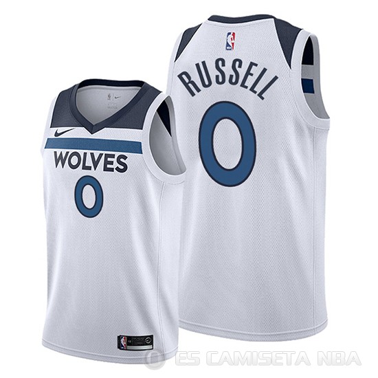 Camiseta D'angelo Russell #0 Minnesota Timberwolves Association 2019-20 Blanco - Haga un click en la imagen para cerrar